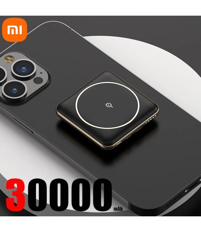 Xiaomi-Mini cargador magnético inalámbrico de 30000mAh, batería externa fina de carga rápida para iPhone, Huawei, Samsung y Xiao